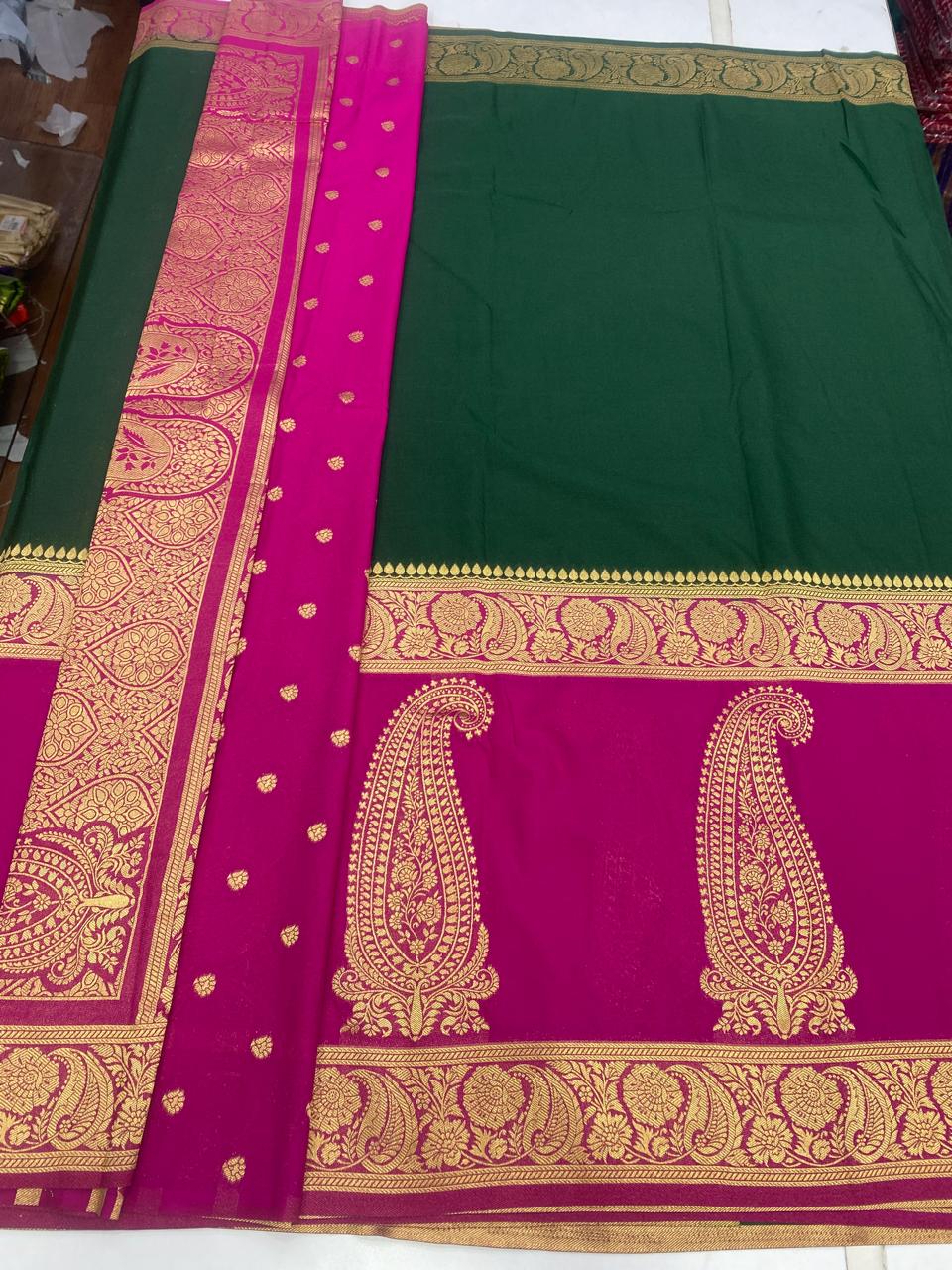 Khaddi Georgette Half N Half Saree (2810A)
