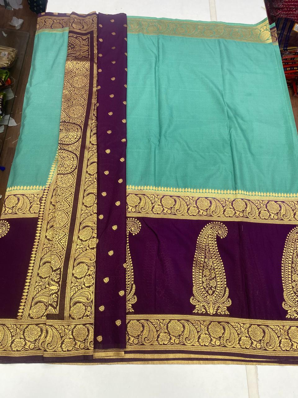 Khaddi Georgette Half N Half Saree (2810A)