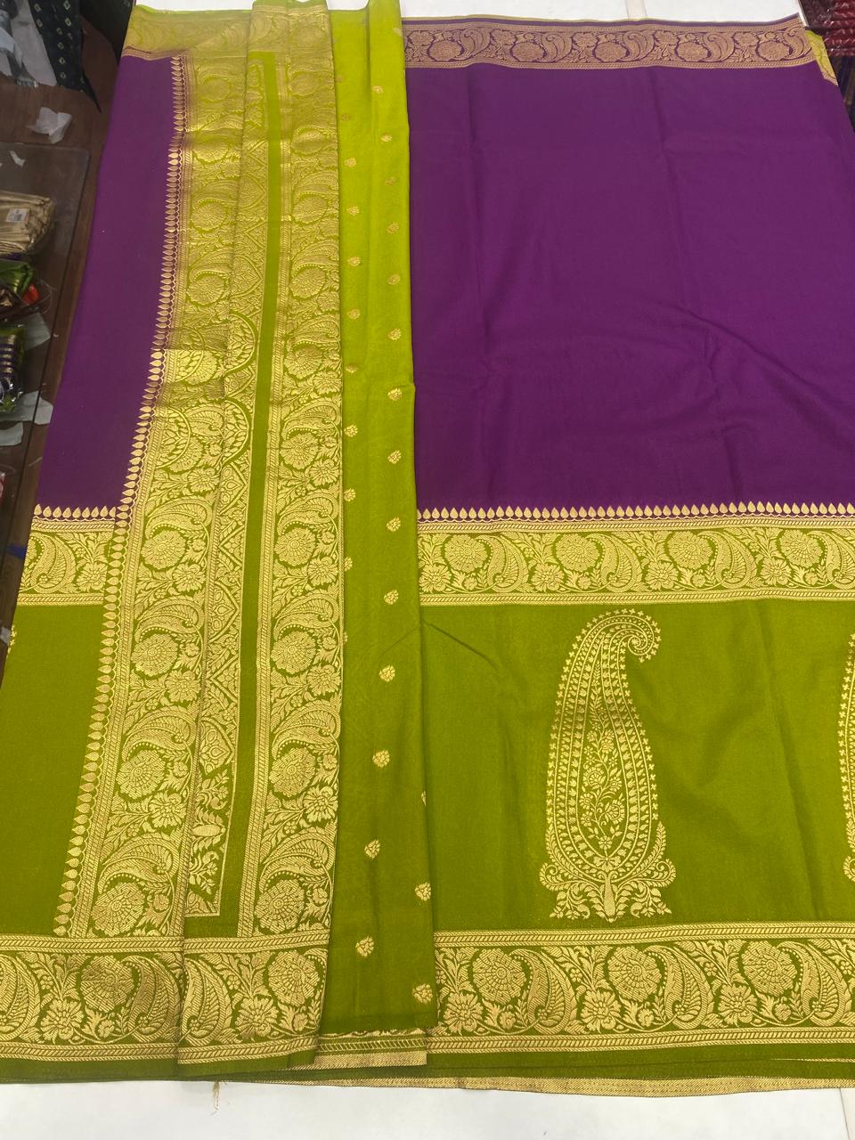 Khaddi Georgette Half N Half Saree (2810A)