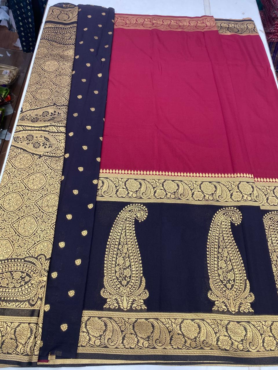 Khaddi Georgette Half N Half Saree (2810A)