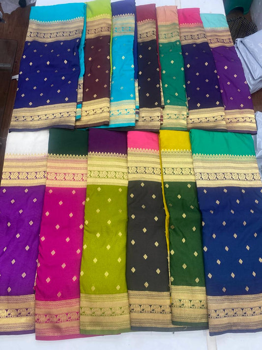 Khaddi Georgette Half N Half Saree (2810B)