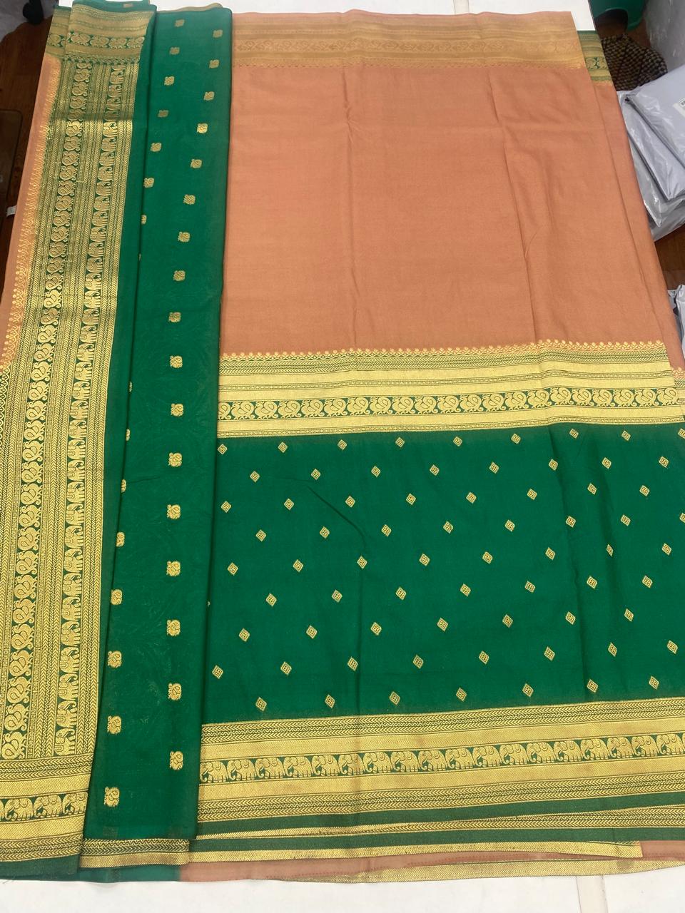 Khaddi Georgette Half N Half Saree (2810B)