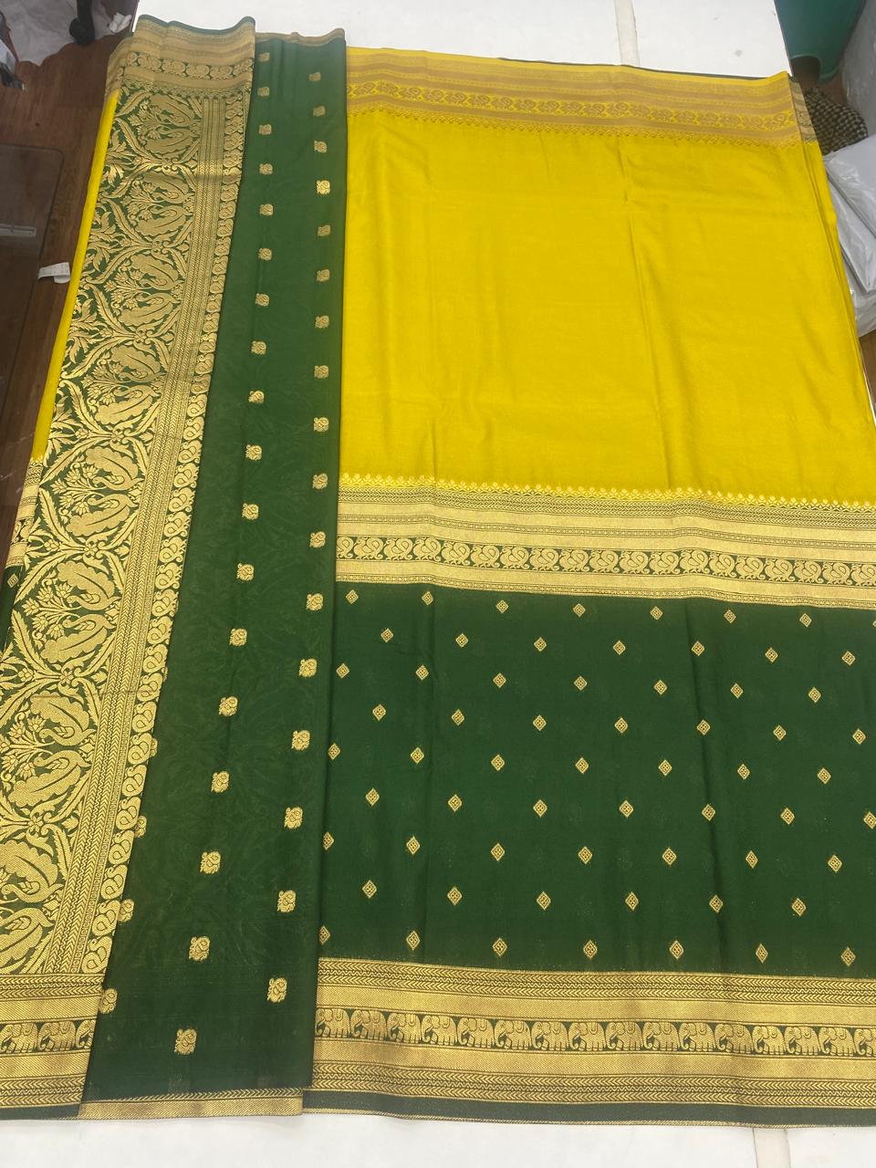 Khaddi Georgette Half N Half Saree (2810B)