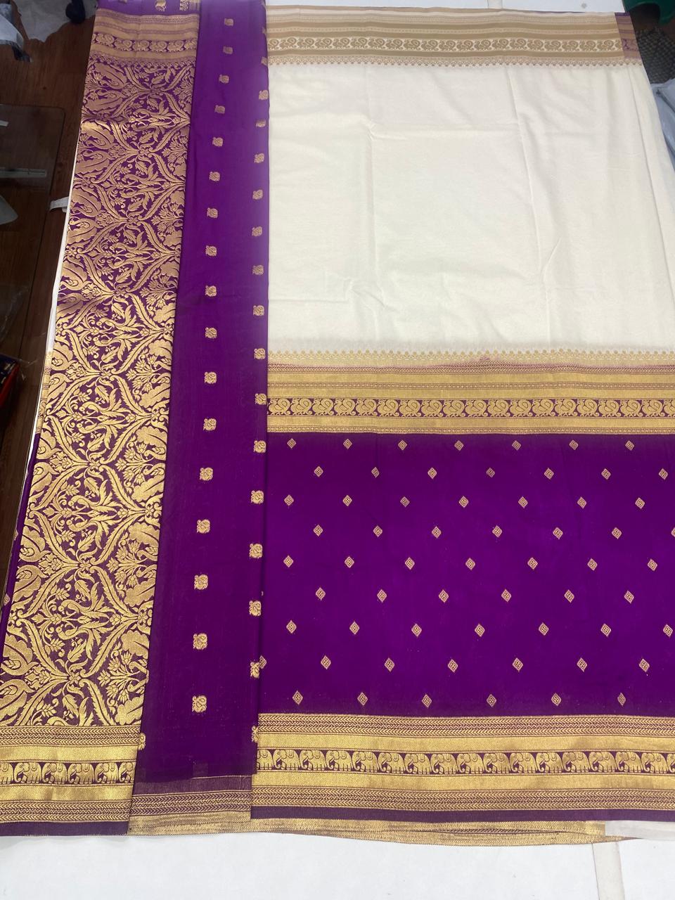 Khaddi Georgette Half N Half Saree (2810B)