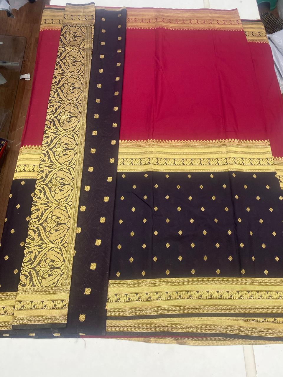 Khaddi Georgette Half N Half Saree (2810B)