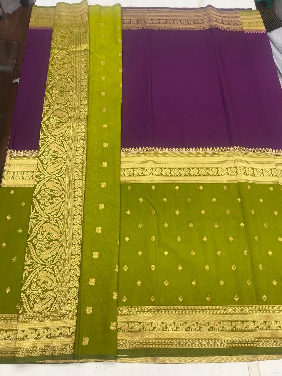 Khaddi Georgette Half N Half Saree (2810B)