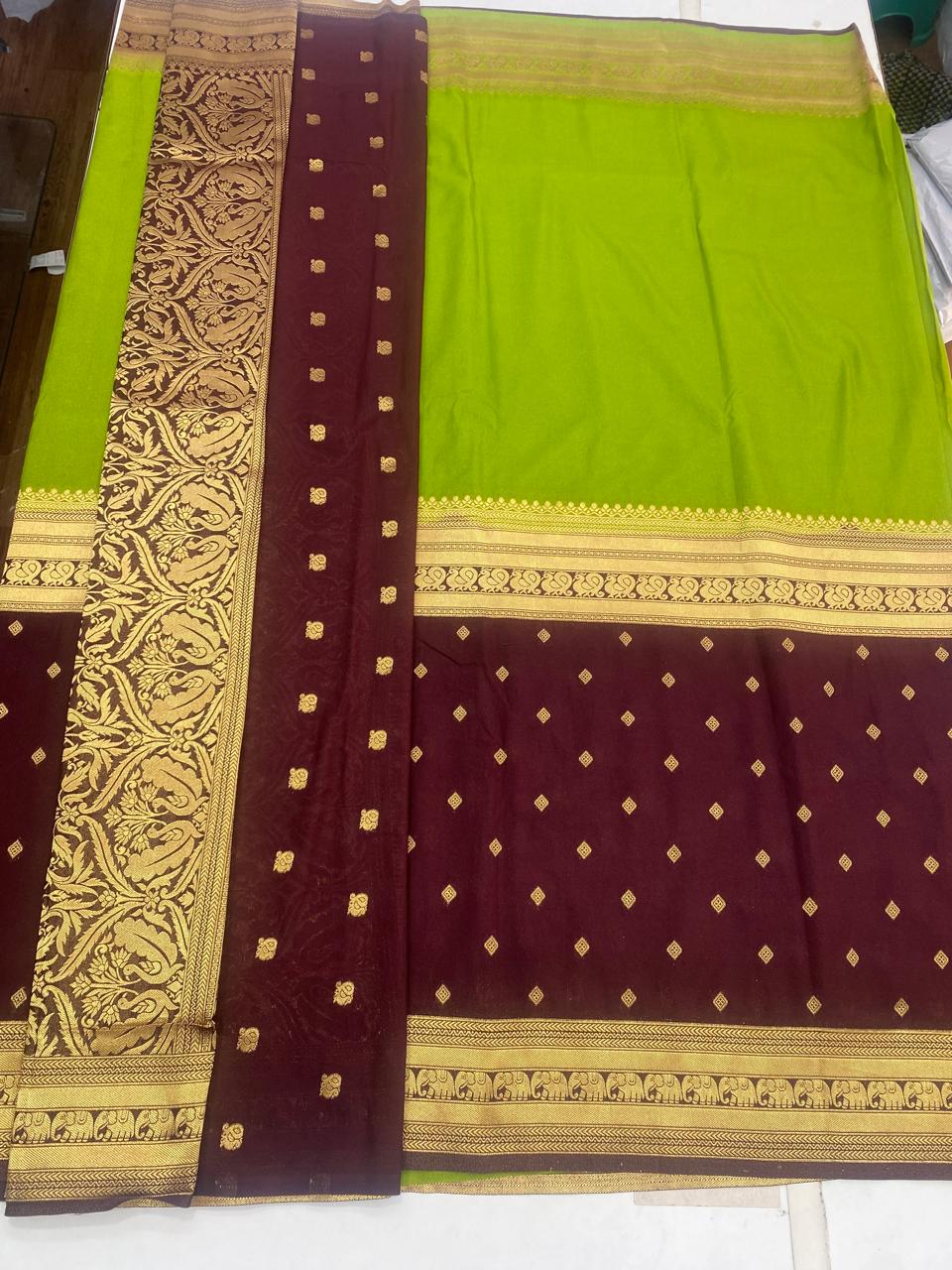 Khaddi Georgette Half N Half Saree (2810B)