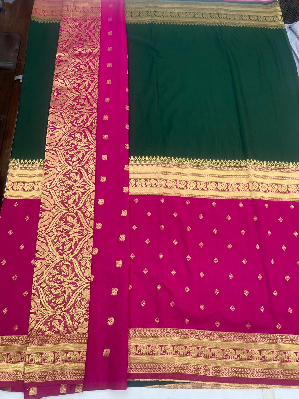 Khaddi Georgette Half N Half Saree (2810B)
