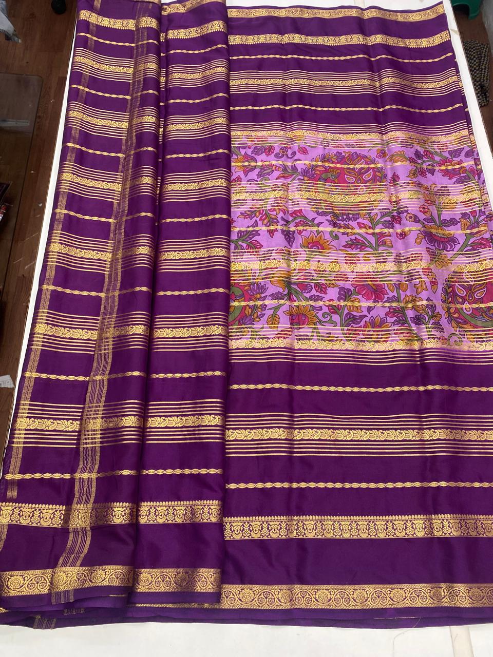 Mysore Crepe Digital Print Saree (2849)