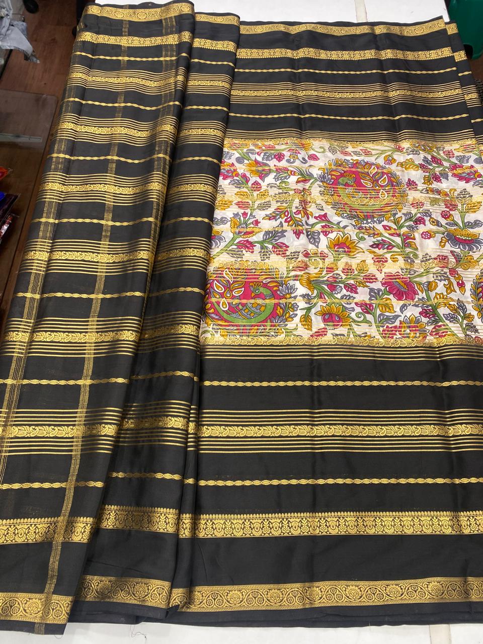 Mysore Crepe Digital Print Saree (2849)