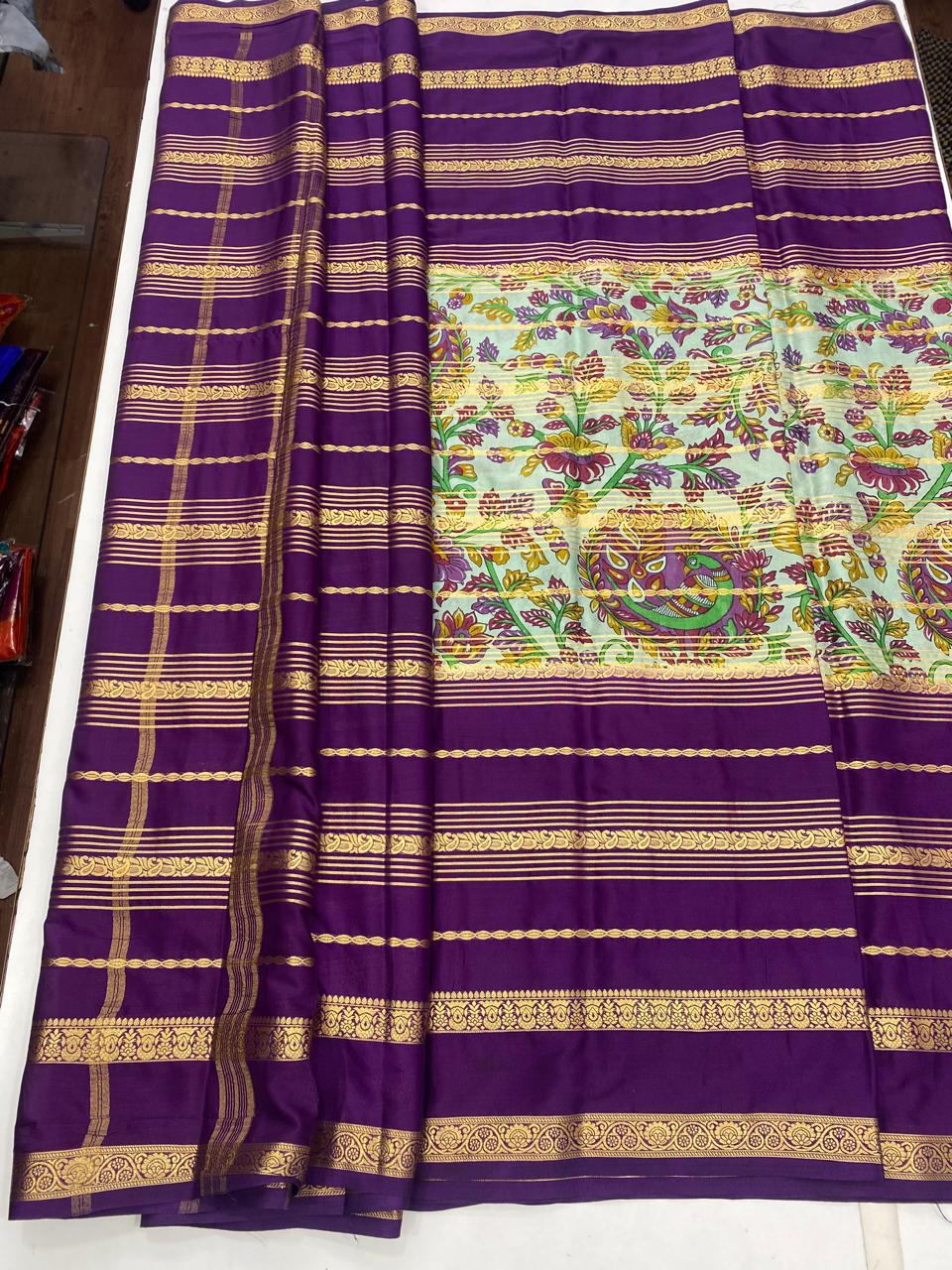 Mysore Crepe Digital Print Saree (2849)