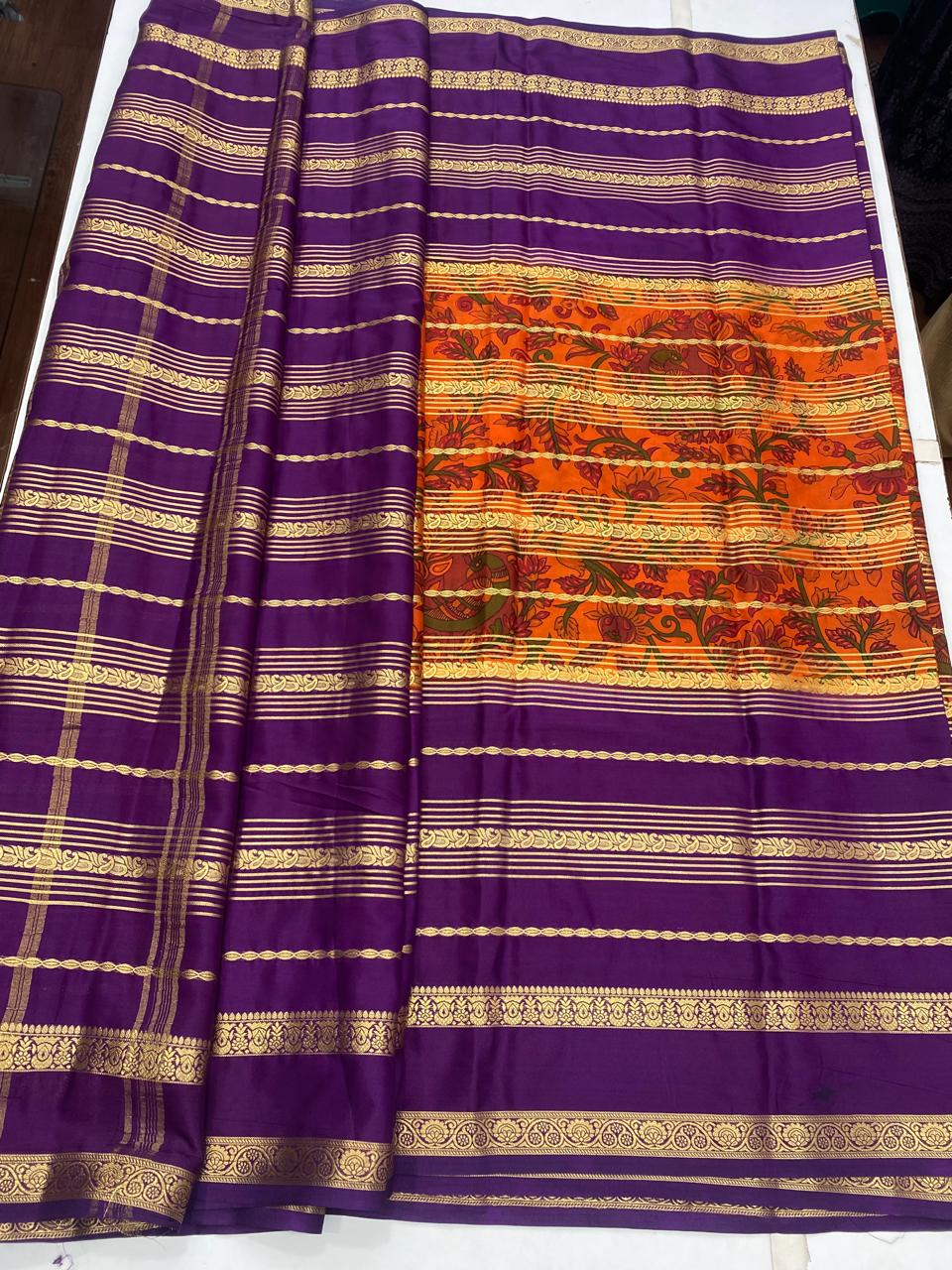 Mysore Crepe Digital Print Saree (2849)
