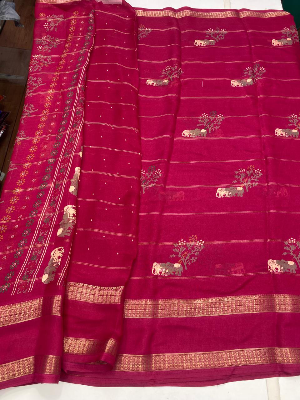 Fancy Georgette Print Saree (2835)
