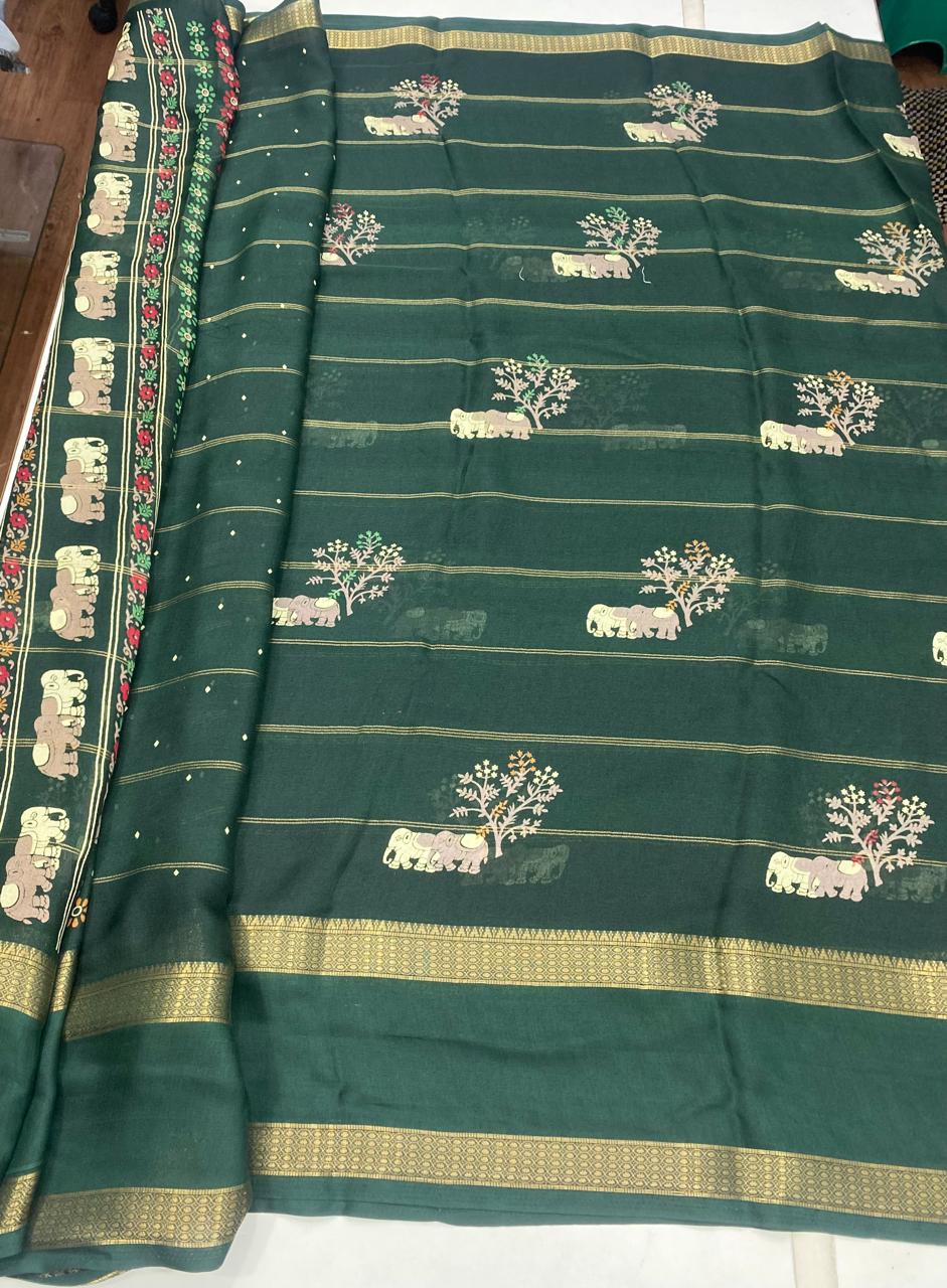 Fancy Georgette Print Saree (2835)