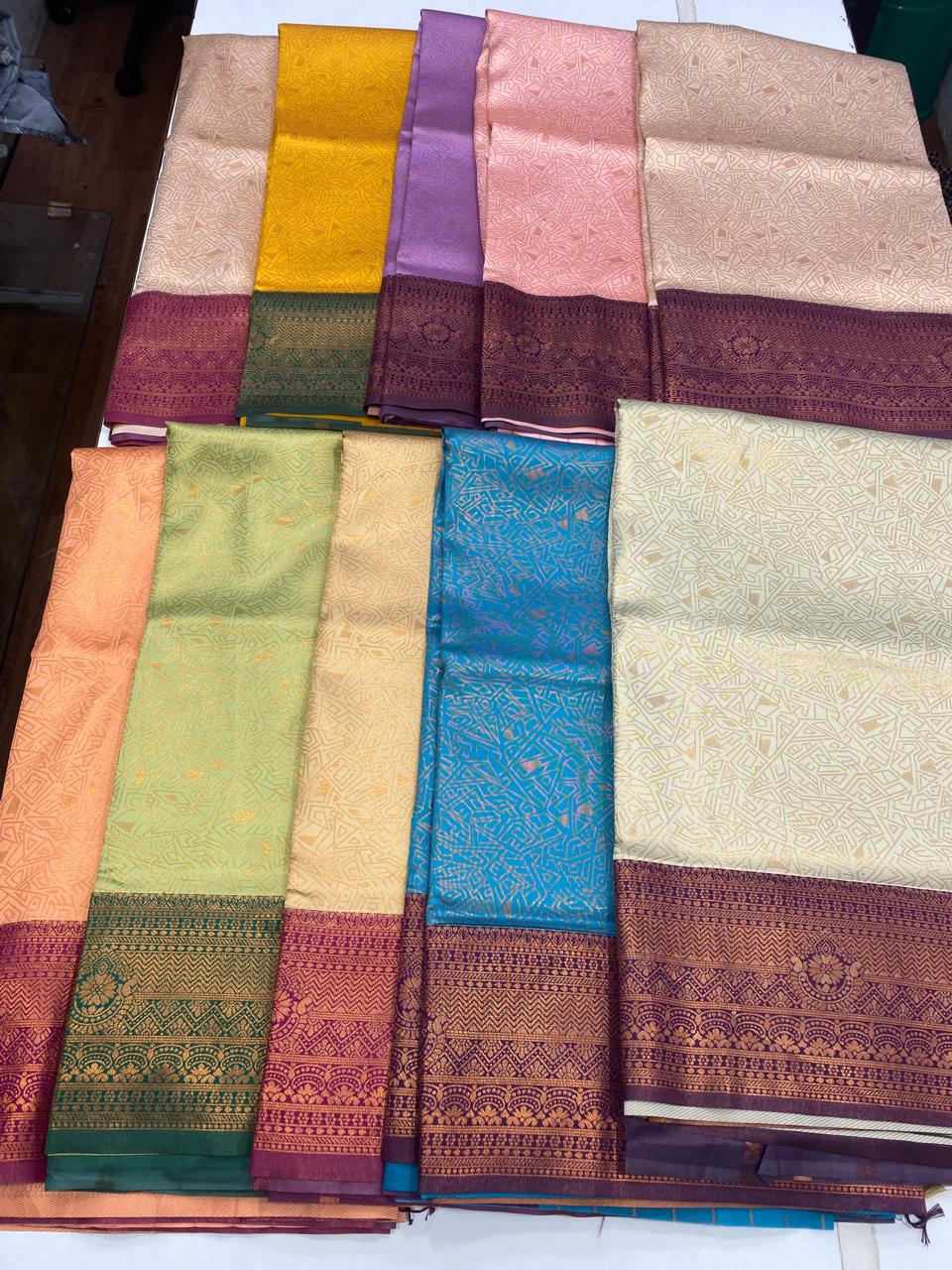 Semi Silk Border Saree (2818)
