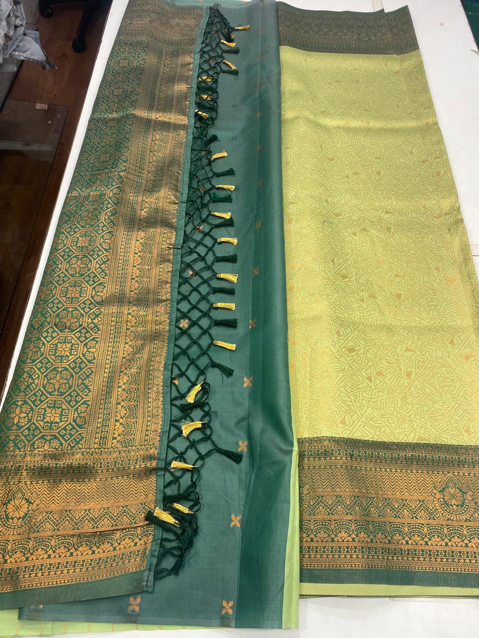 Semi Silk Border Saree (2818)