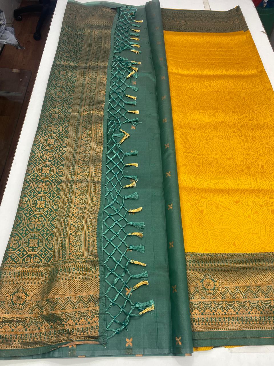 Semi Silk Border Saree (2818)