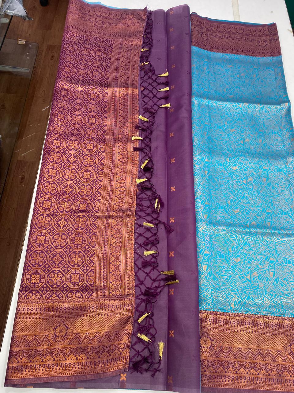 Semi Silk Border Saree (2818)