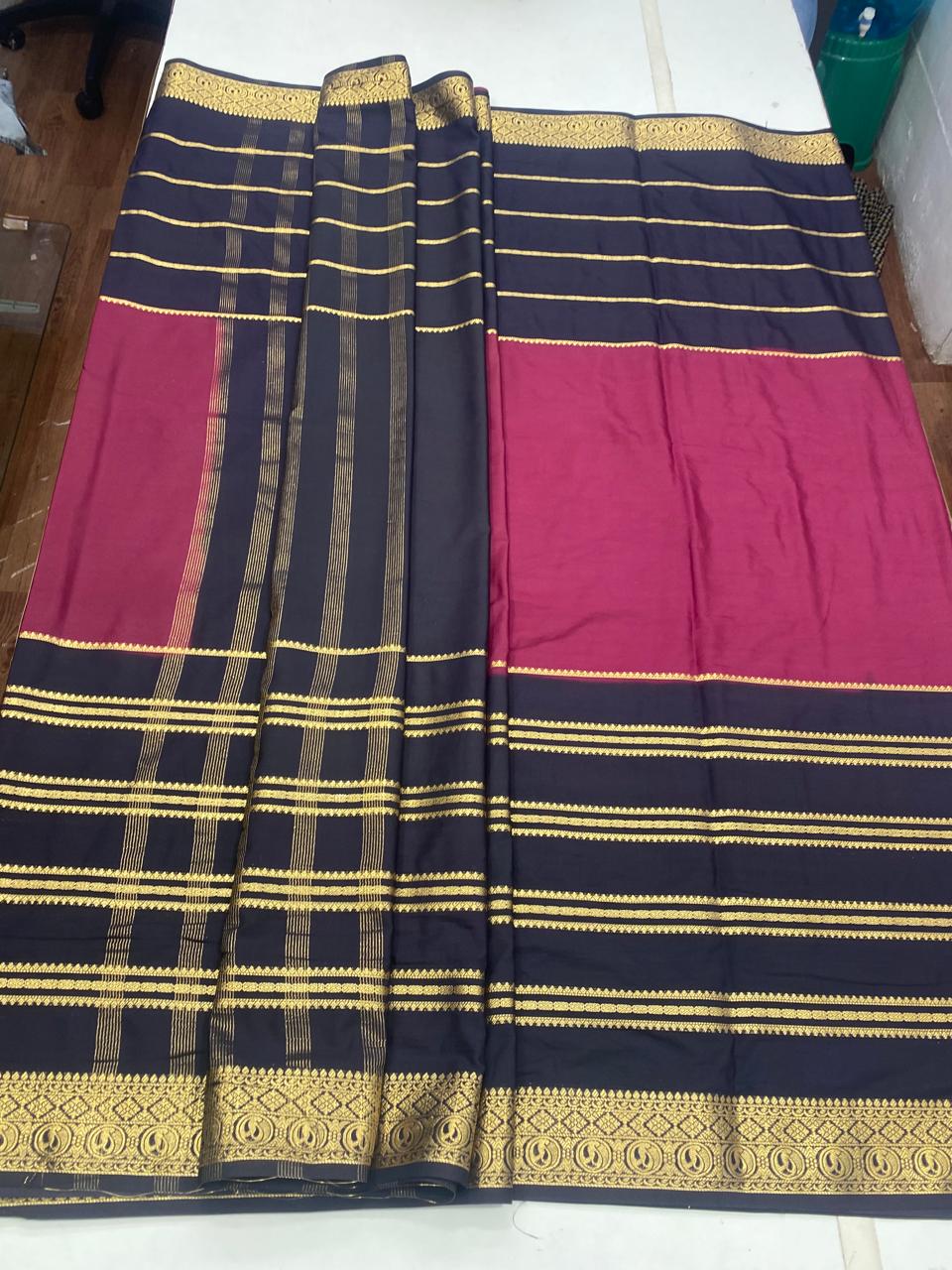 Mysore Crepe Bentex Border Saree(2823)