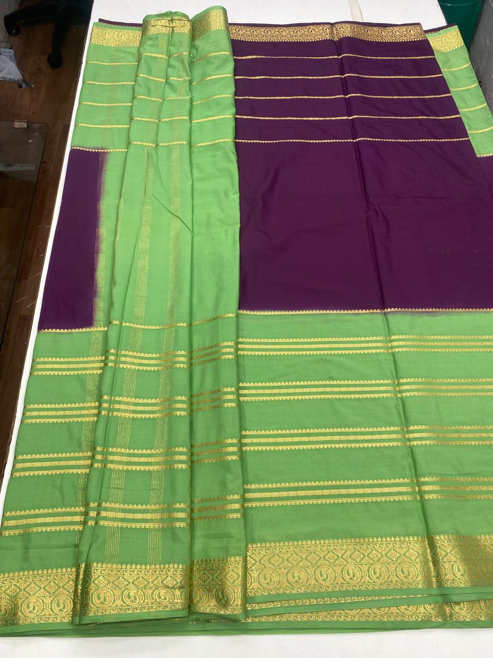 Mysore Crepe Bentex Border Saree(2823)