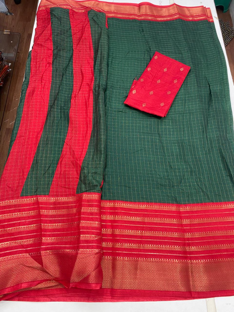 Fancy Georgette Checks Saree (2838)