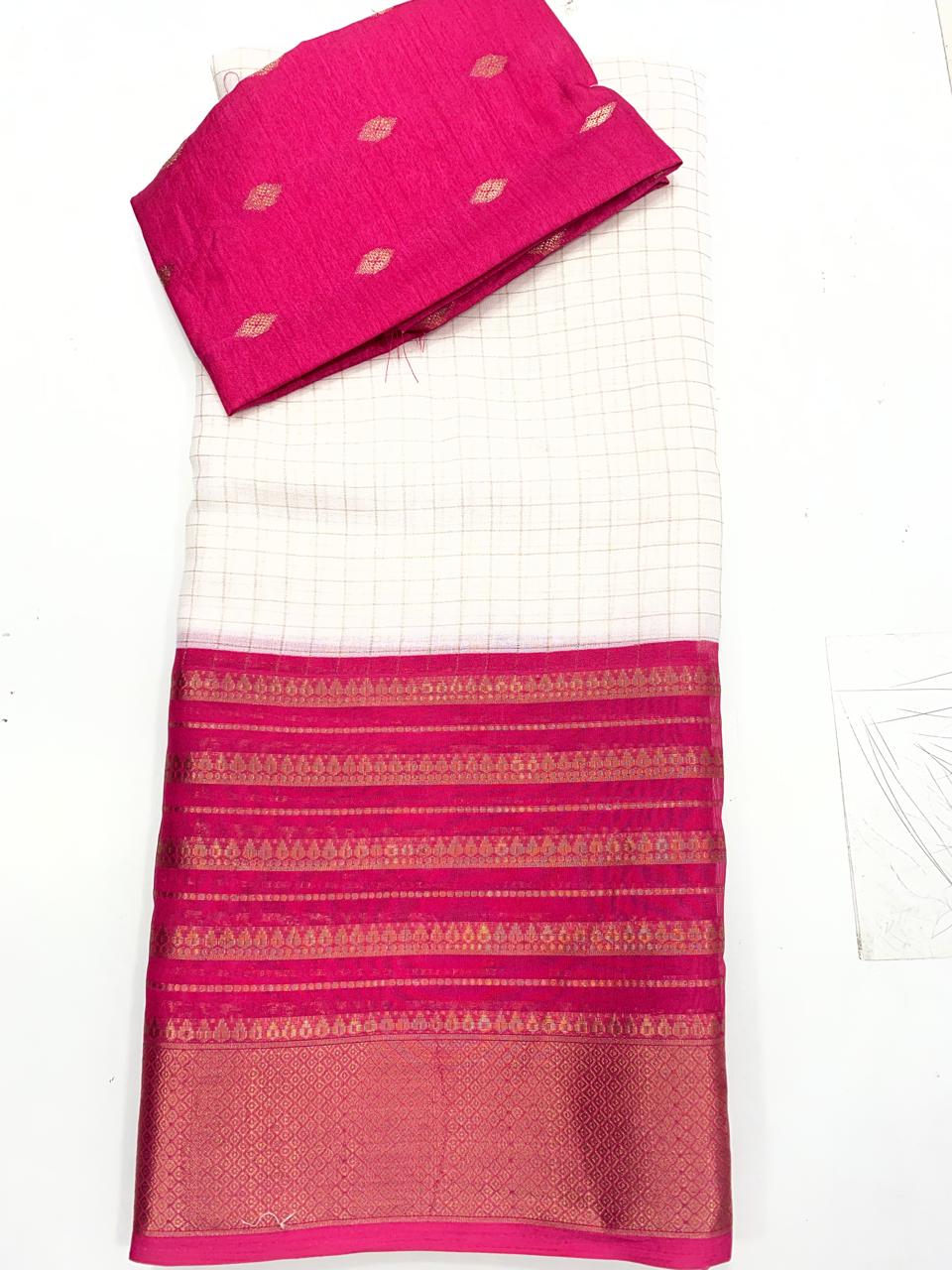 Fancy Georgette Checks Saree (2838)