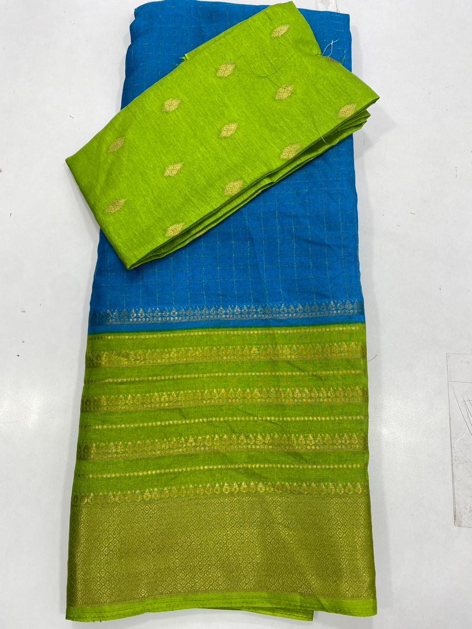 Fancy Georgette Checks Saree (2838)