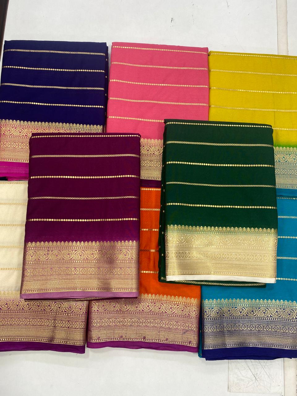 Crepe Georgette Lines Saree (2805)