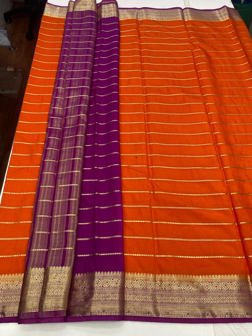Crepe Georgette Lines Saree (2805)