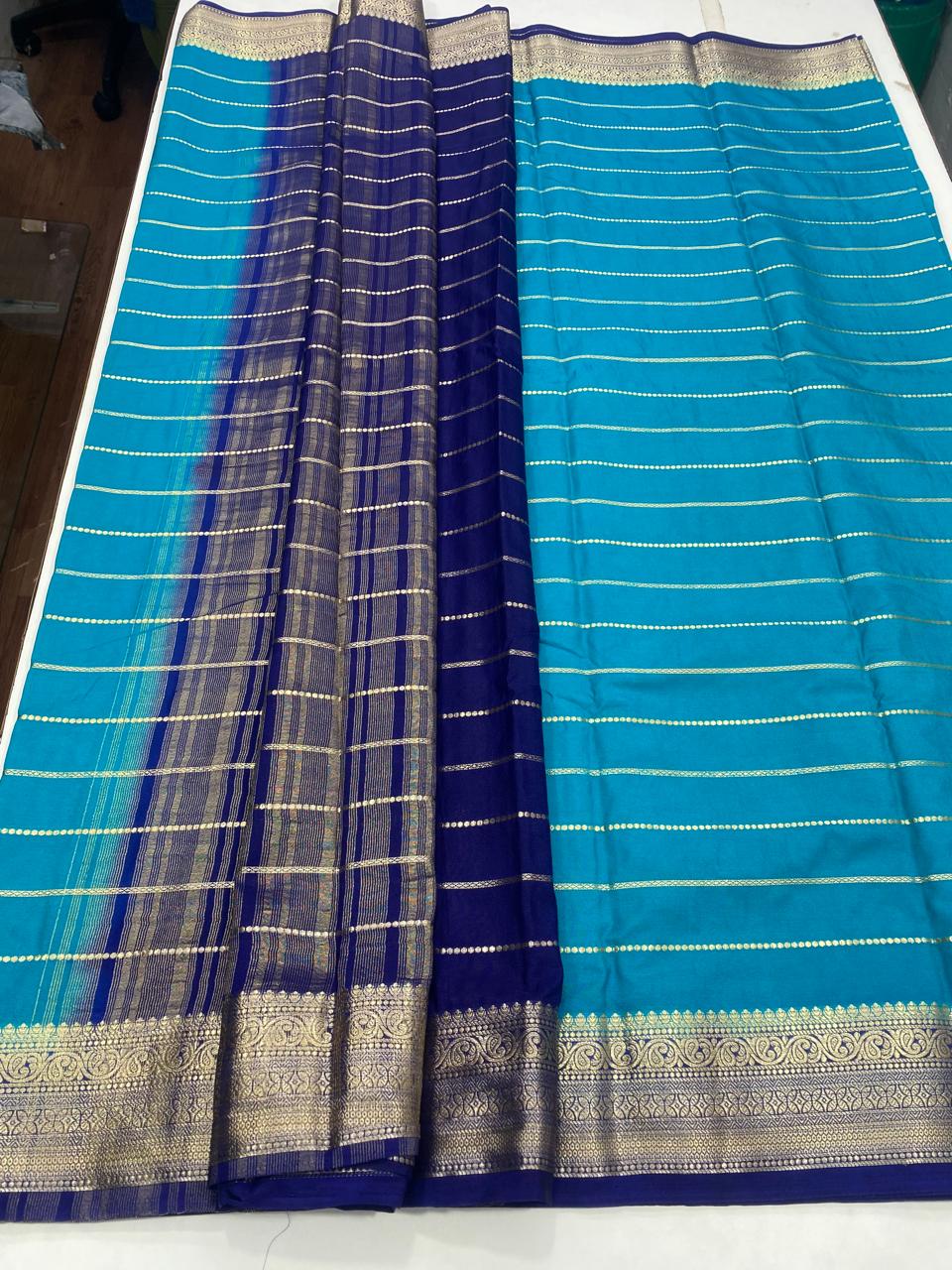 Crepe Georgette Lines Saree (2805)