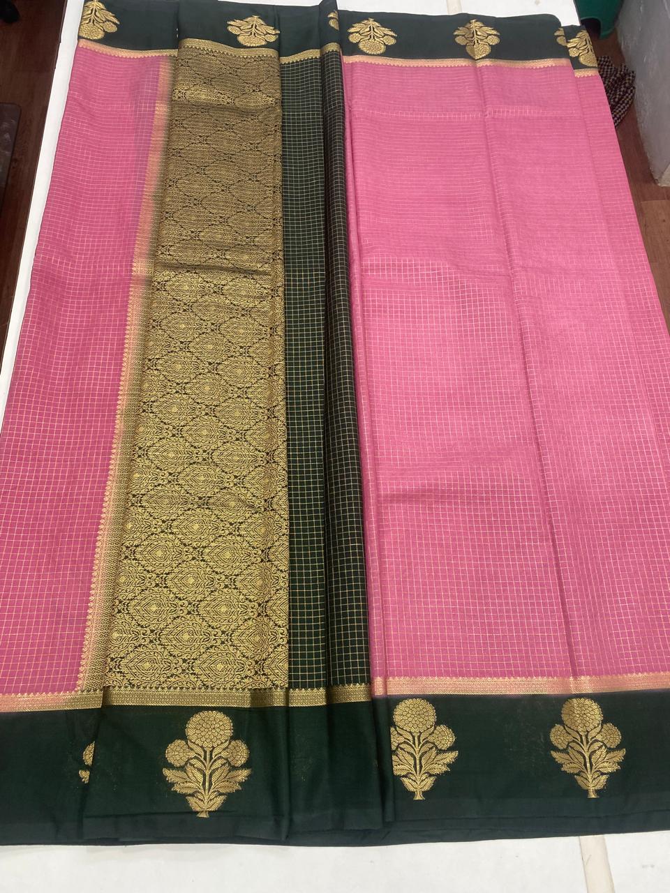 Georgette Checks Saree (2803)
