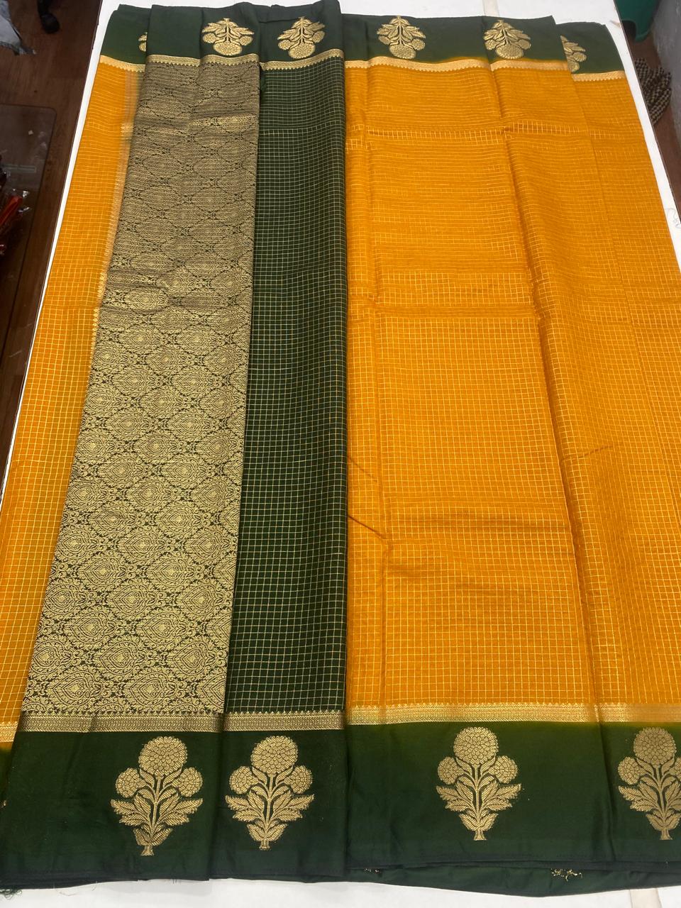 Georgette Checks Saree (2803)