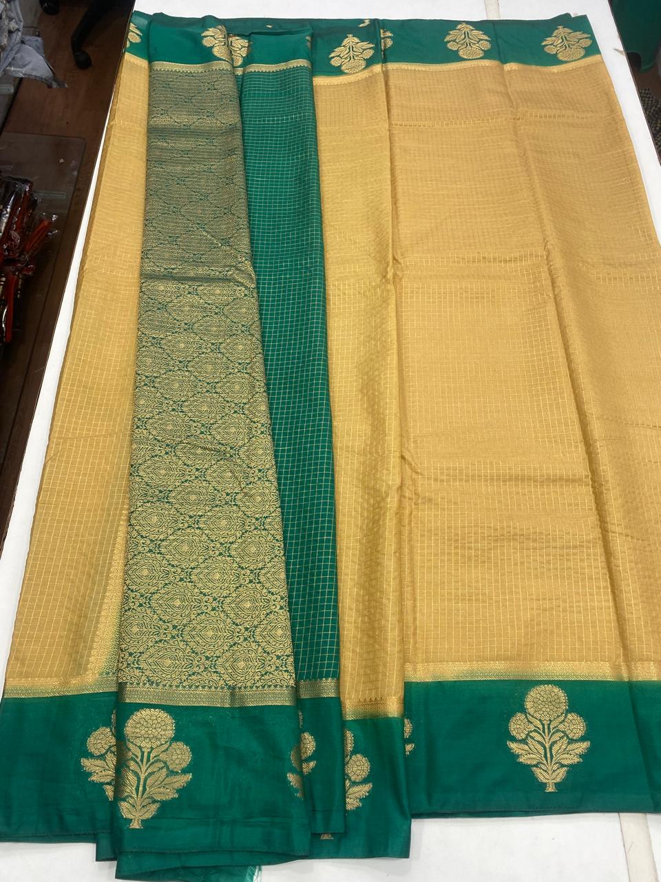 Georgette Checks Saree (2803)