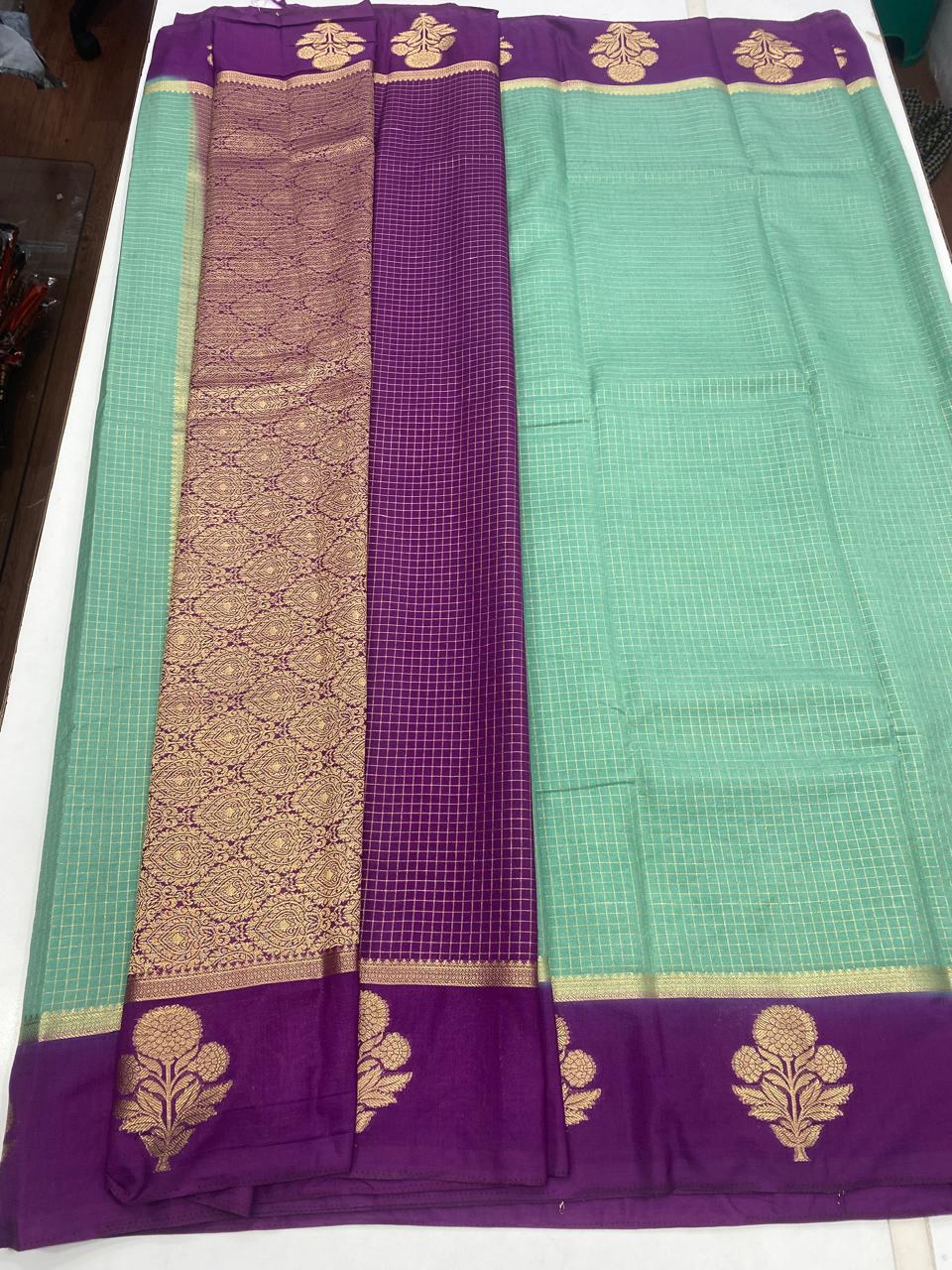 Georgette Checks Saree (2803)