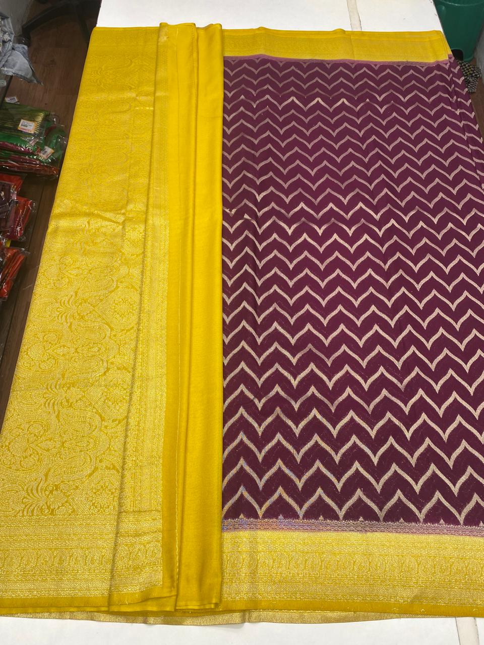 Khaddi Georgette Waves Saree (2865)
