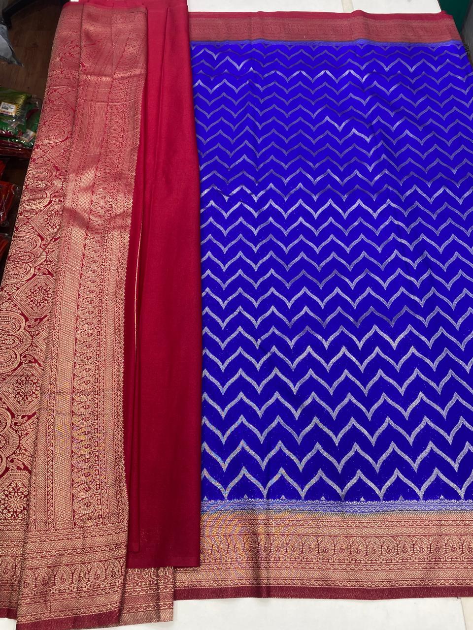 Khaddi Georgette Waves Saree (2865)