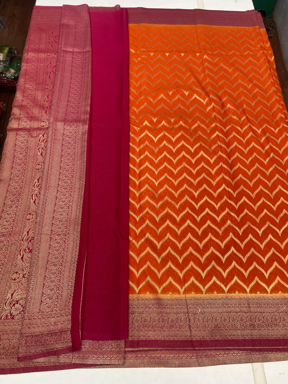 Khaddi Georgette Waves Saree (2865)