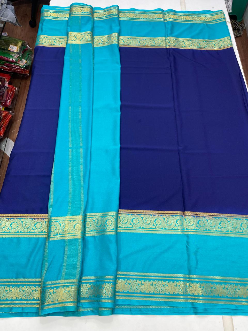 Mysore Crepe Bentex Border Saree (2850)