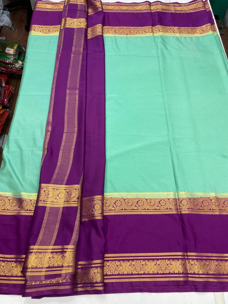 Mysore Crepe Bentex Border Saree (2850)