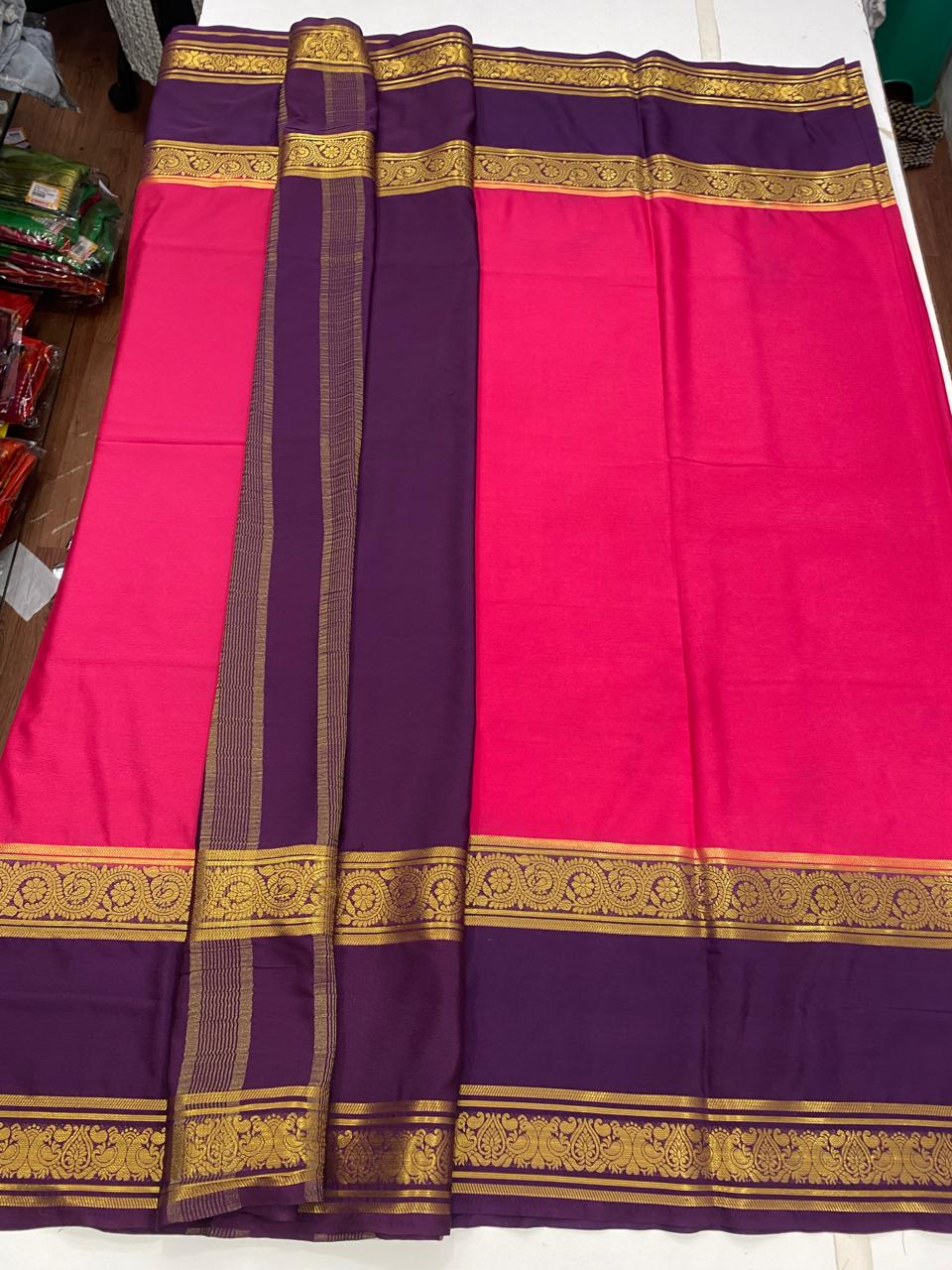 Mysore Crepe Bentex Border Saree (2850)