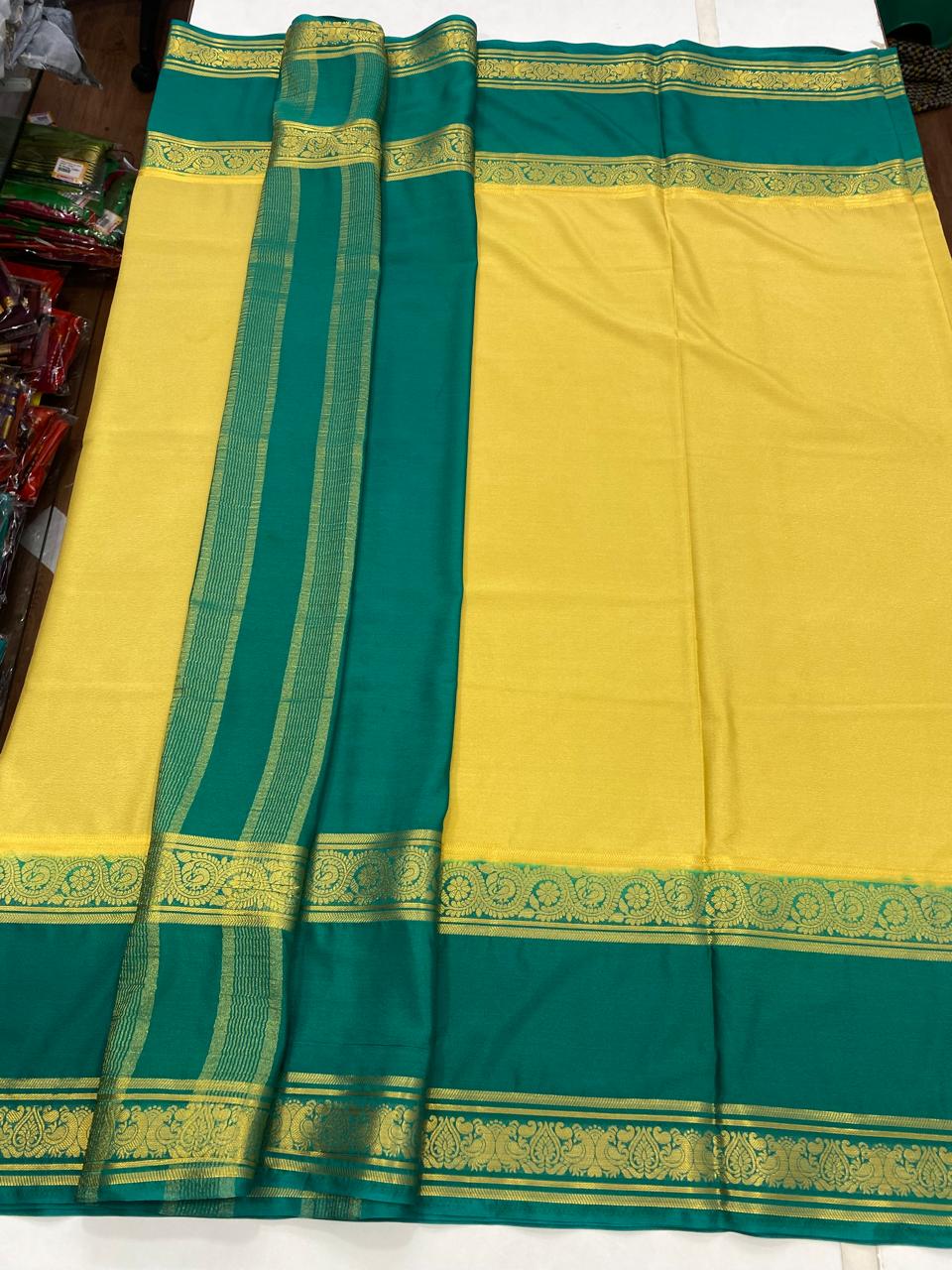 Mysore Crepe Bentex Border Saree (2850)