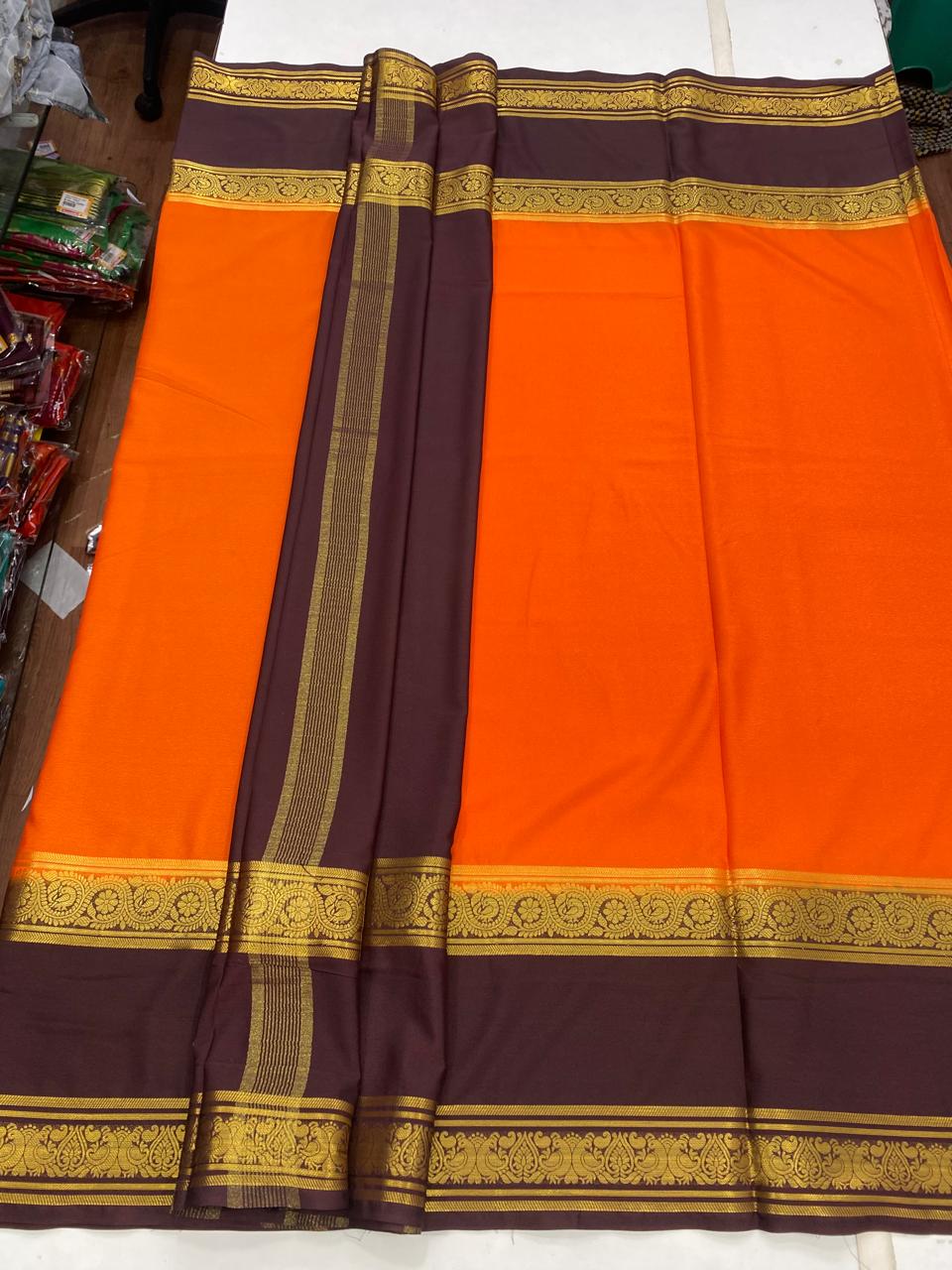 Mysore Crepe Bentex Border Saree (2850)