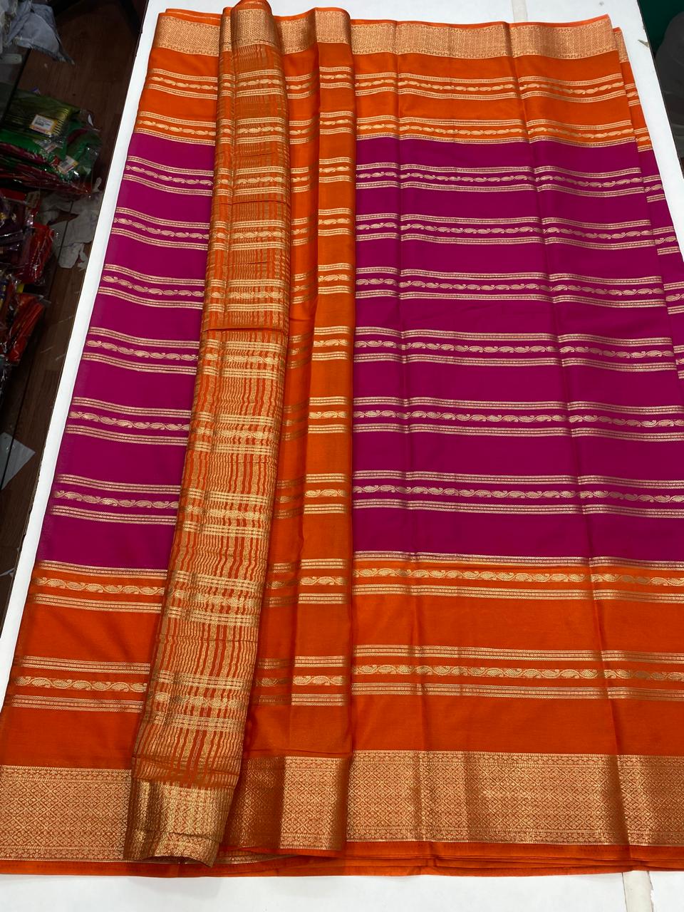Crepe Georgette Lines Saree (2863)