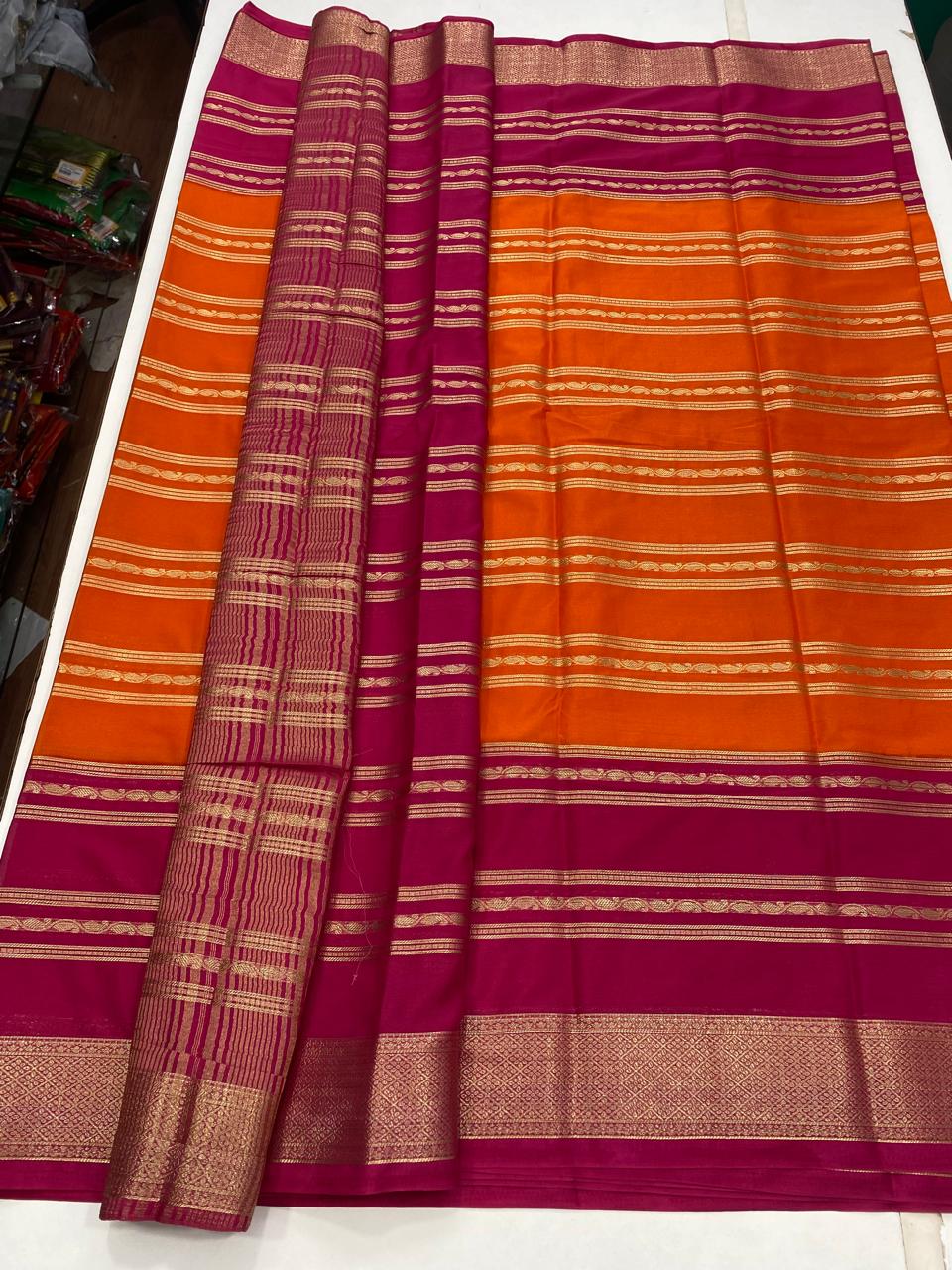 Crepe Georgette Lines Saree (2863)