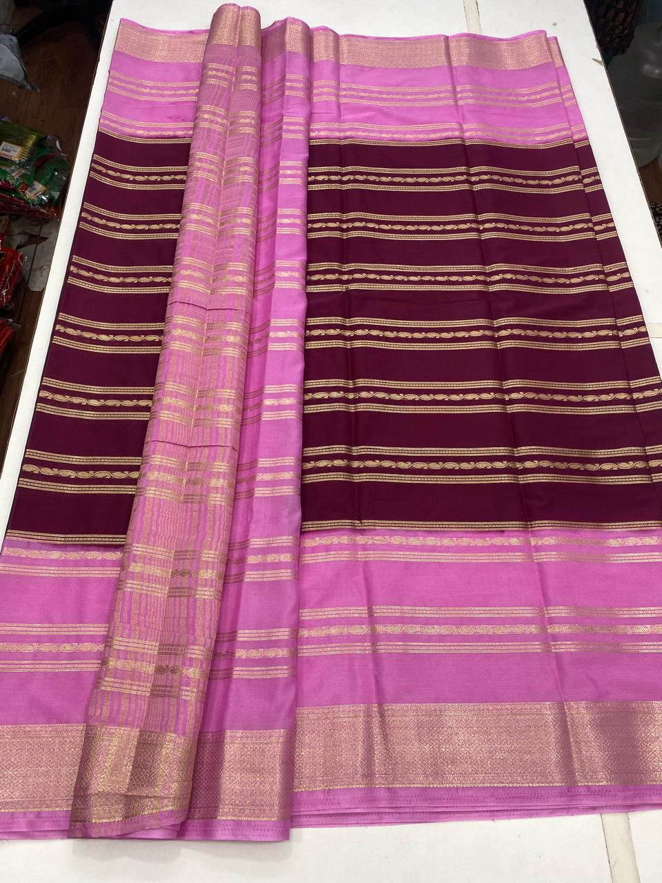 Crepe Georgette Lines Saree (2863)