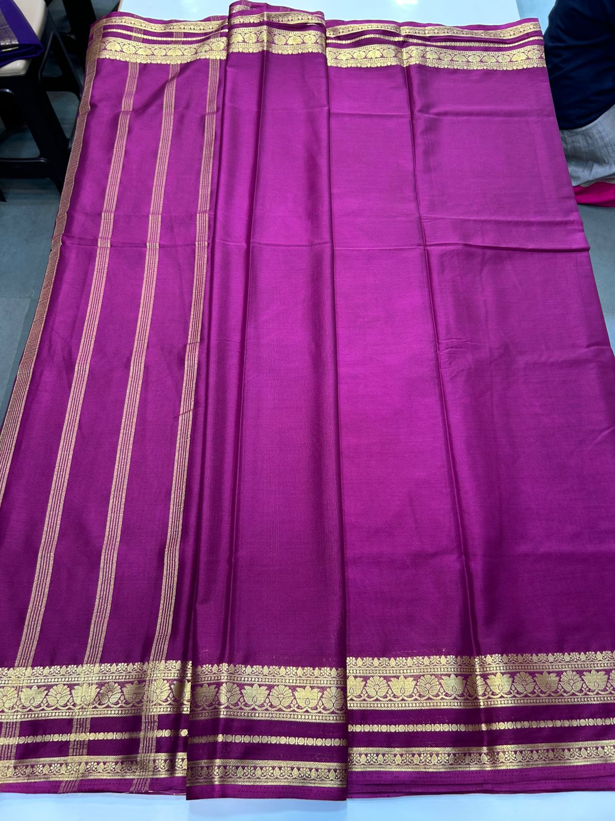 Mysore Crepe Self Saree (2886)