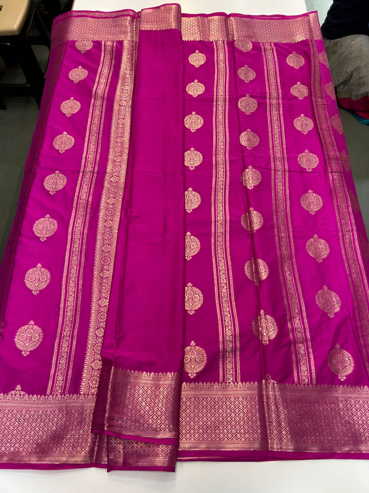 Mysore Crepe Self Butta Saree (2890A)