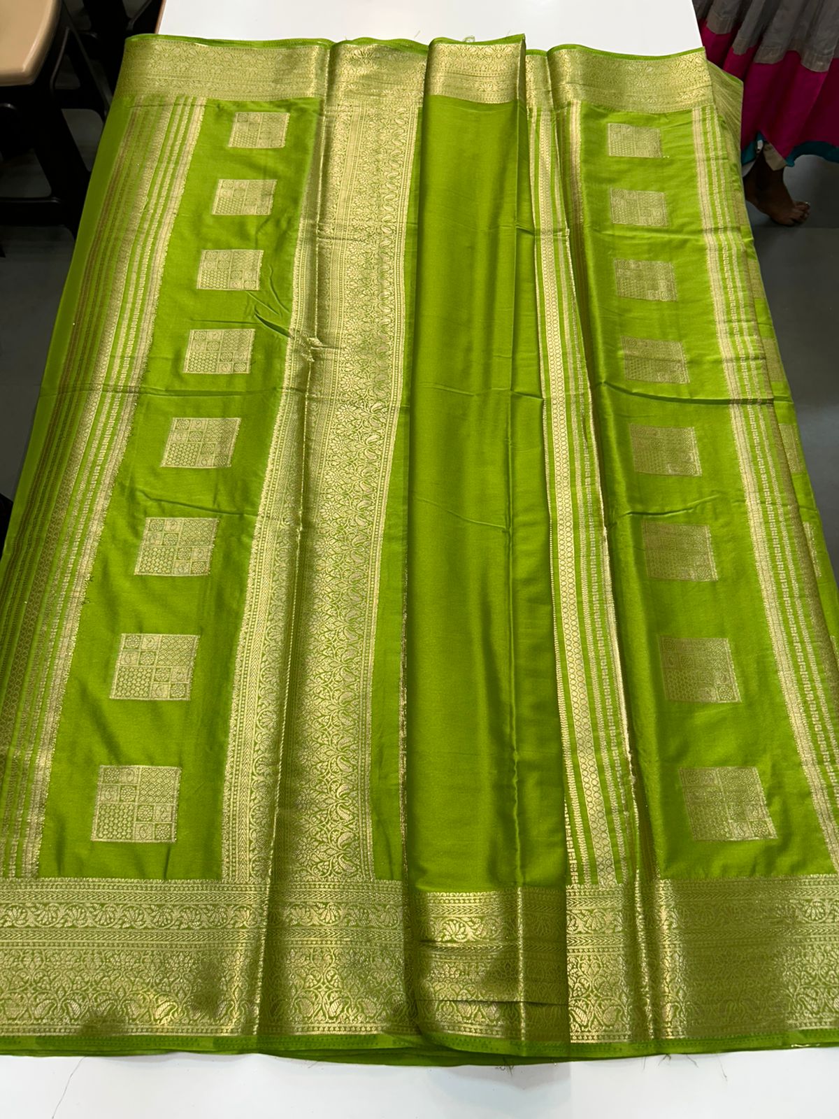 Mysore Crepe Self Butta Saree (2890B)