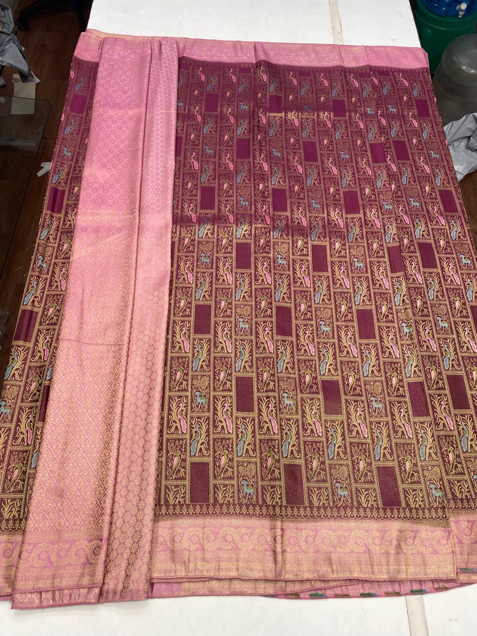 Satin Brocade Saree (2909)
