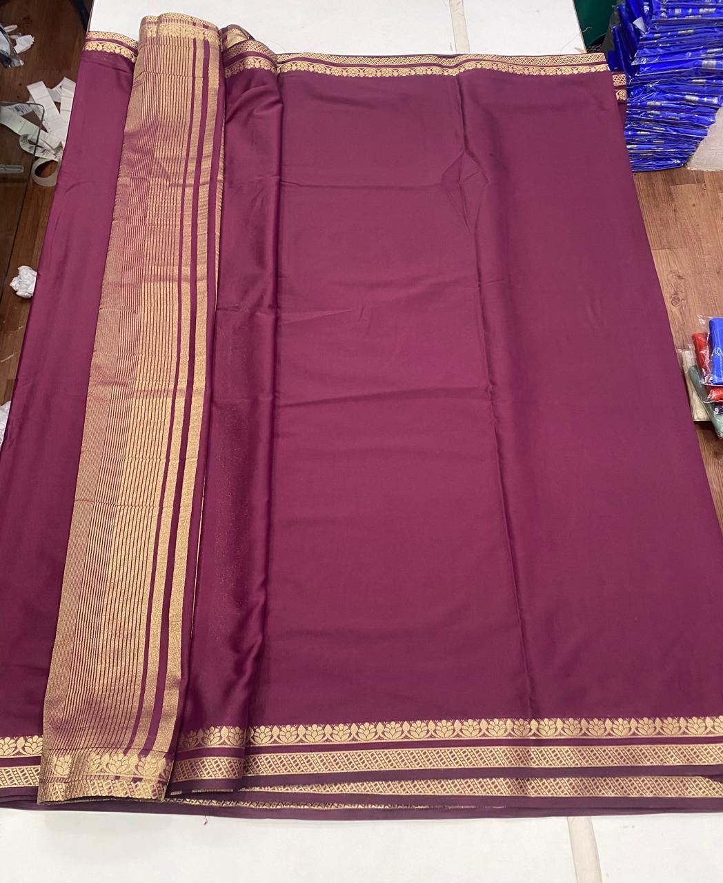 Mysore Crepe Self Saree(2910)